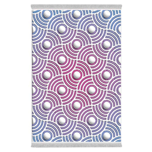 فرش پارچه‌ای دفه مدل فرشینه طرح فانتزی کد 8056