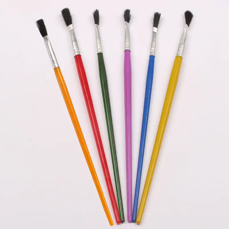 قلم مو نقاشی مدل مهد کودک کد 6-1 مجموعه 6 عددی