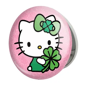 آینه جیبی خندالو طرح هلو کیتی مدل تاشو کد 24737 