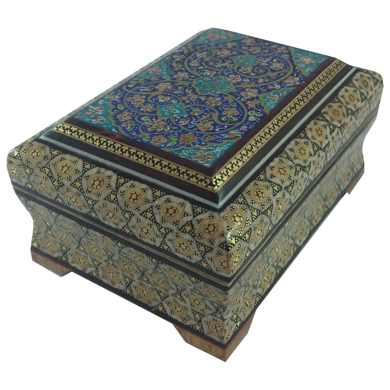 جعبه جواهرات خاتم کاری صفار مدل 3024