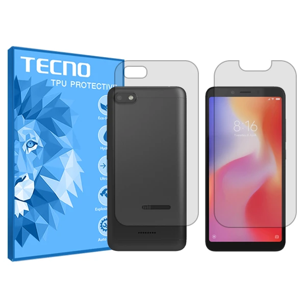 محافظ صفحه نمایش شفاف تکنو مدل HyGEL مناسب برای گوشی موبایل شیائومی Redmi 6A به همراه محافظ پشت گوشی