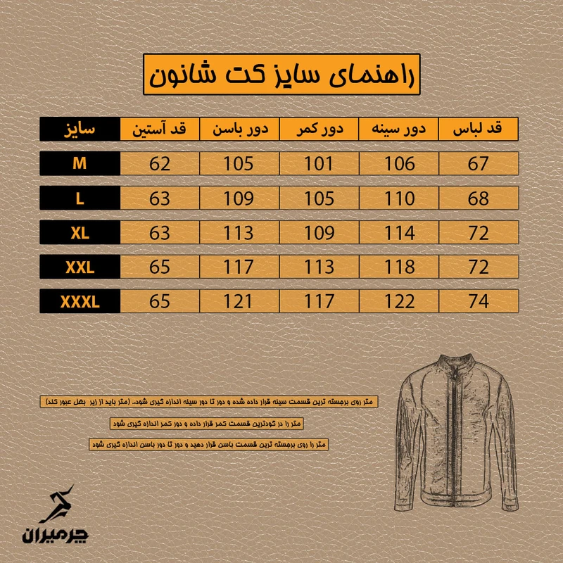 عکس شماره 87 : کت چرم مردانه چرمیران مدل شانون