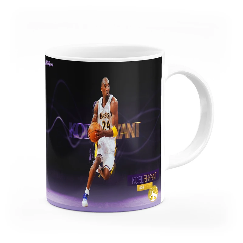 ماگ هومرو طرح بسکتبال تیم لس آنجلس لیکرز کوبی برایانت مدل MG5058