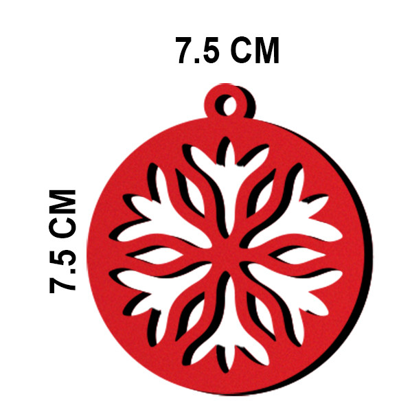 آویز تزیینی باروچین مدل کریسمس کد a-4 مجموعه 12 عددی