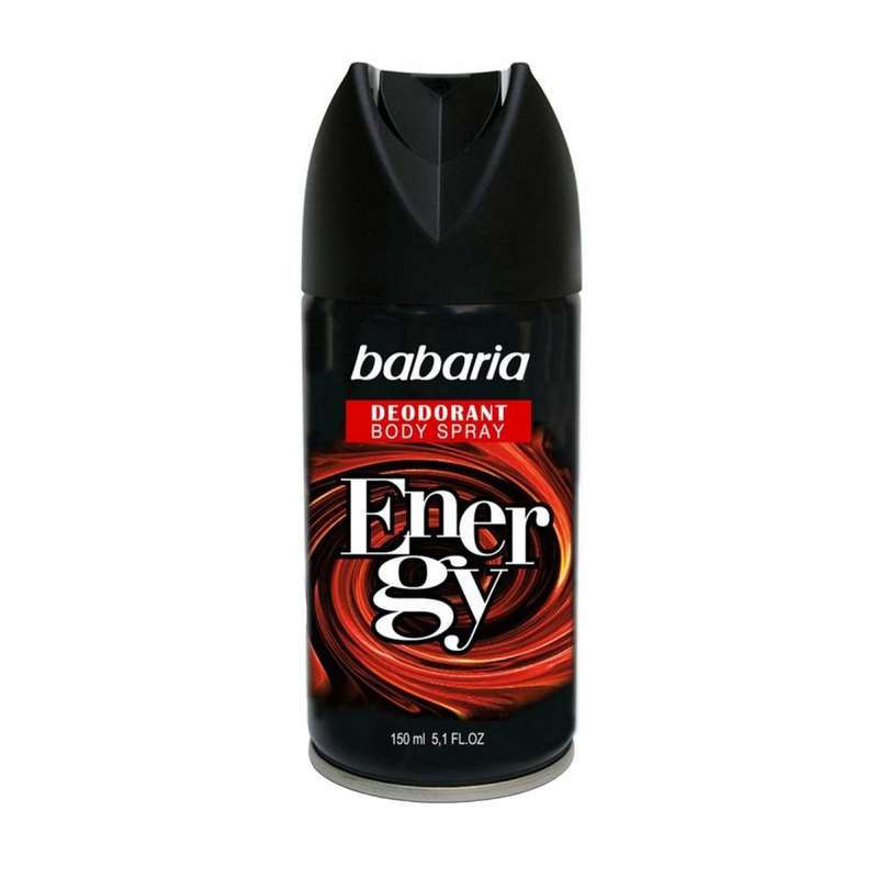 اسپری دئودورانت باباریا مدل Energy حجم 150 میلی لیتر اسپری دئودورانت باباریا مدل Energy حجم 150 میلی لیتر