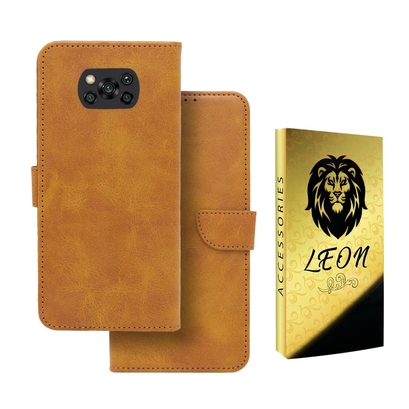 کیف کلاسوری لئون مدل Bors Oro مناسب برای گوشی موبایل شیائومی Poco X3 Pro / X3 NFC
