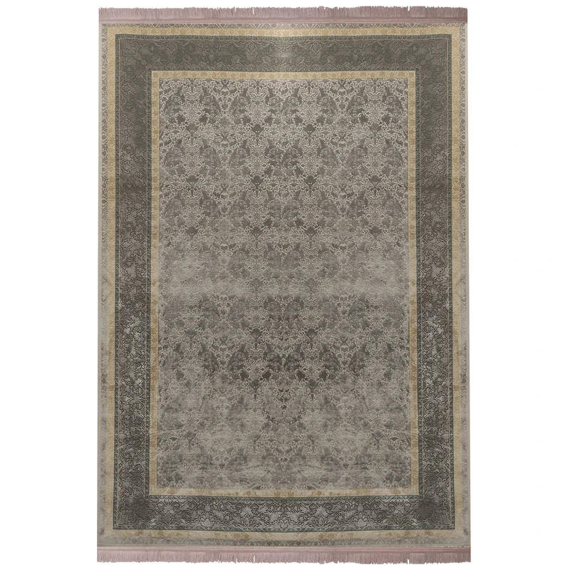 فرش ماشینی 1200شانه زمرد مشهد زمینه صدفی حاشیه صدفی طرح پتینه