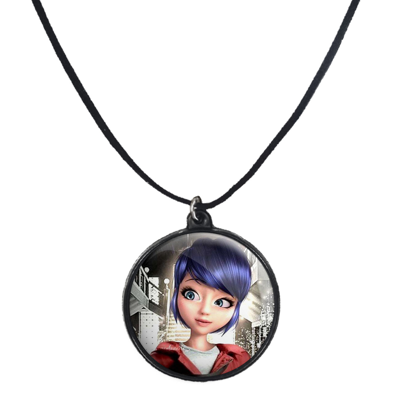 گردنبند پرمانه طرح کفشدوزکی کد pmb.2007 مدل دو طرفه