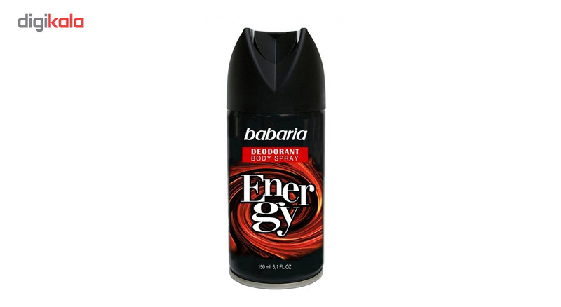 اسپری دئودورانت باباریا مدل Energy حجم 150 میلی لیتر اسپری دئودورانت باباریا مدل Energy حجم 150 میلی لیتر