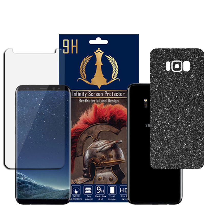 برچسب پوششی اینفینیتی مدل PRO MAX مناسب برای گوشی موبایل سامسونگ GALAXY S8 PLUS به همراه محافظ صفحه نمایش