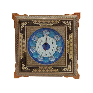ساعت دیواری خاتم کاری طرح نقاشی تذهیب کد 5151