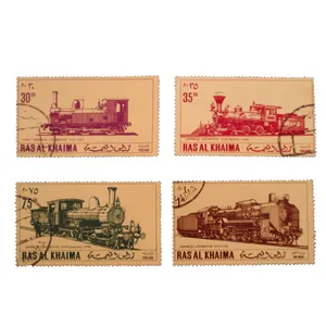 تمبر یادگاری مدل قطار کد h-708 مجموعه 4 عددی