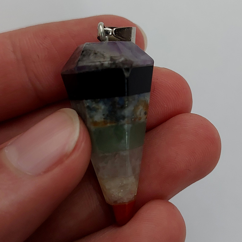 آویز گردنبند زنانه مدل منشور هفت چاکرا کد 1-70