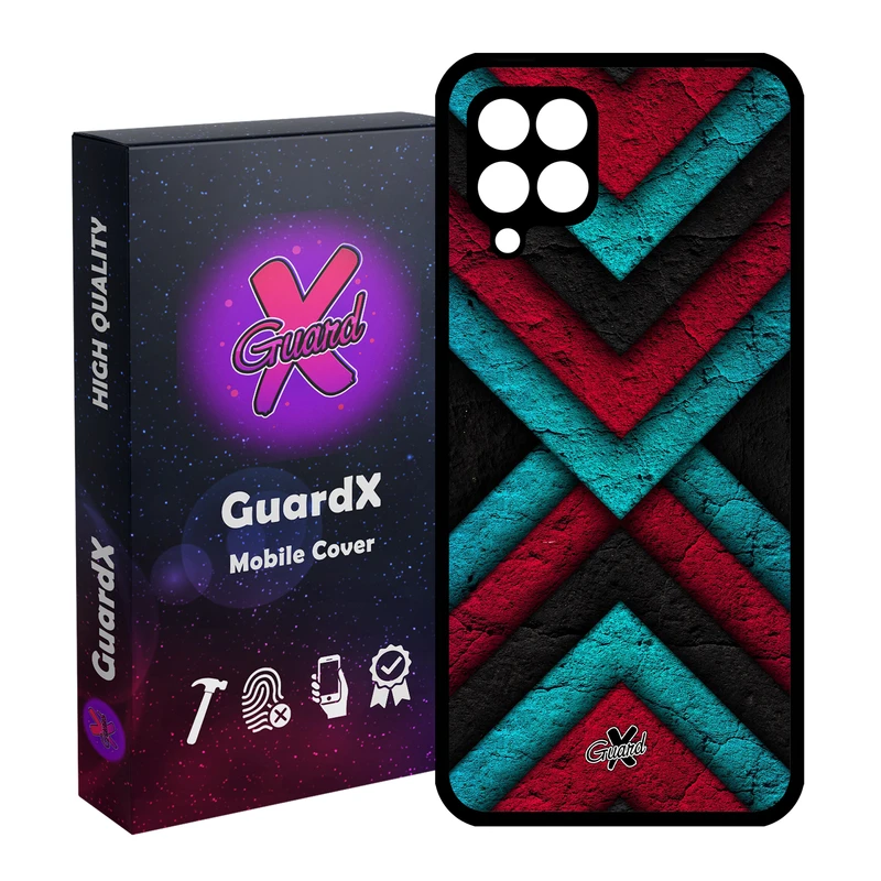 کاور گارد ایکس طرح نقشه مدل Glass10264 مناسب برای گوشی موبایل سامسونگ Galaxy A12