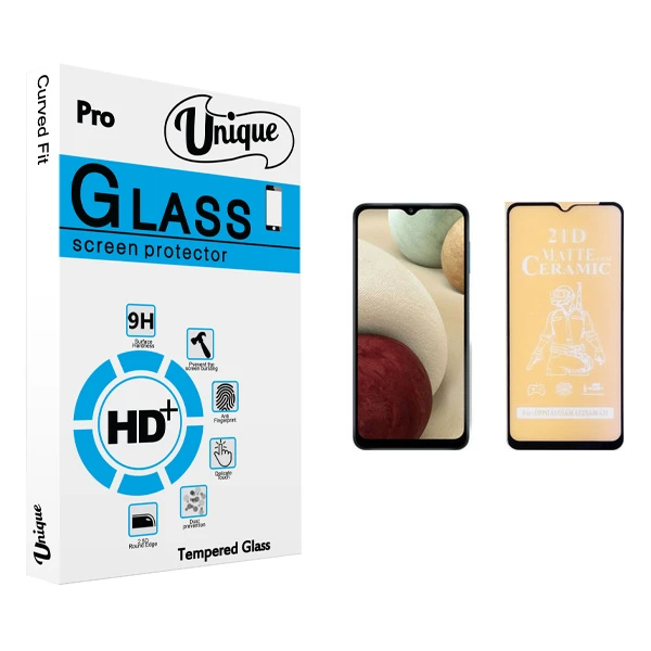 محافظ صفحه نمایش سرامیکی يونيک مدل +Clear مناسب برای گوشی موبایل سامسونگ Galaxy A12