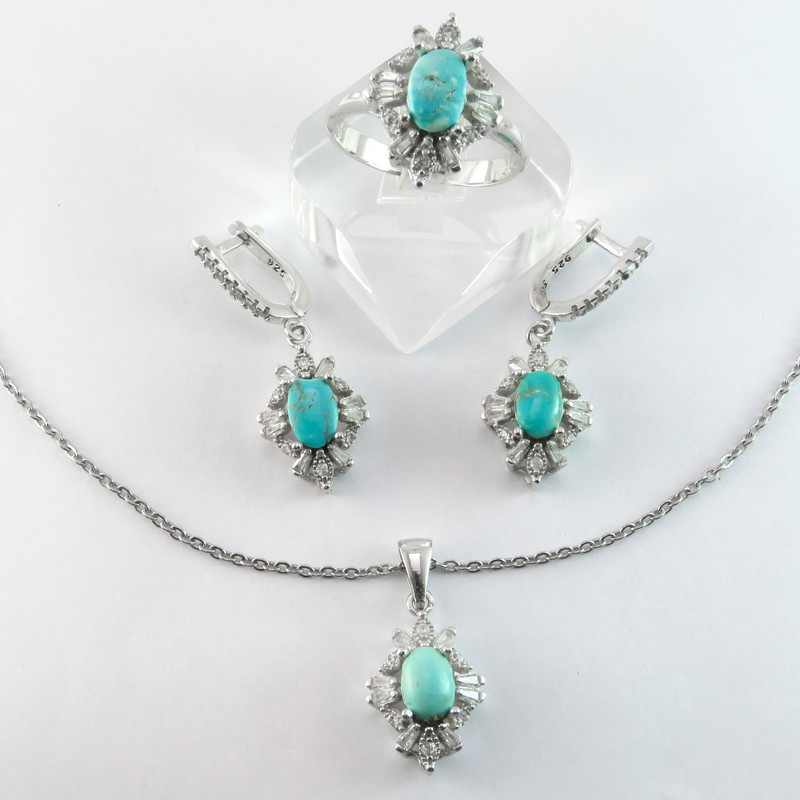 نیم ست نقره زنانه کد AV037-1