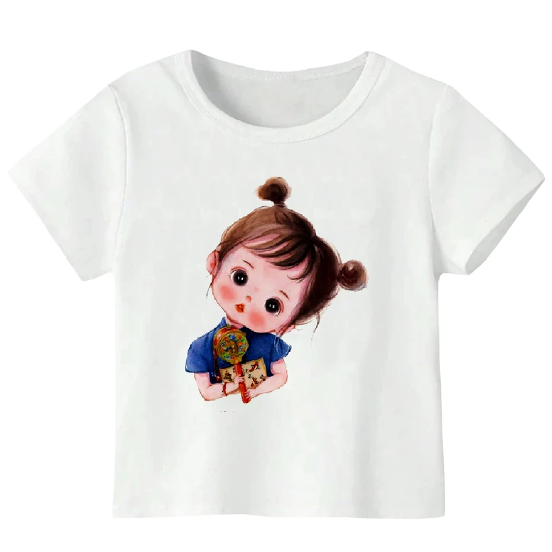 تی شرت آستین کوتاه دخترانه مدل دخترک WS44