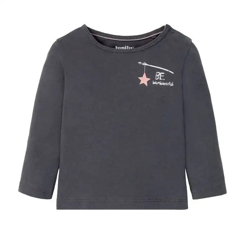 تی شرت آستین بلند نوزادی لوپیلو مدل پنبه ای کد 8104067 مجموعه دو عددی