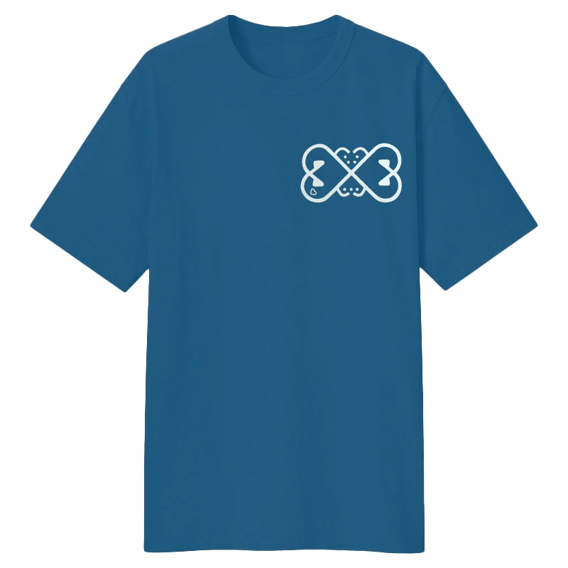 تی‌شرت لانگ آستین کوتاه زنانه مدل چاپ دو قلب کد A1084-Q