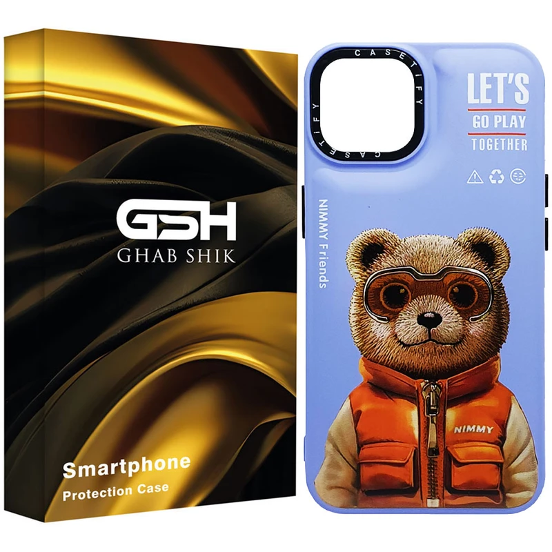 کاور قاب شیک مدل سیلیکونی طرح پوفی مناسب برای گوشی موبایل اپل IPhone 13 / 14