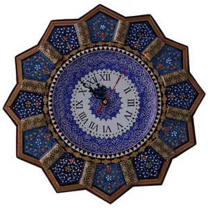 ساعت دیواری خاتم  و میناکاری مارکت لند کد Mkh169