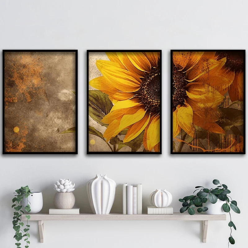 تابلو آتریسا طرح آبستره مدل ATA73 مجموعه 3 عددی 