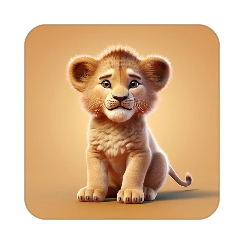 زیر لیوانی کاکتی طرح شیر مدل mp22775