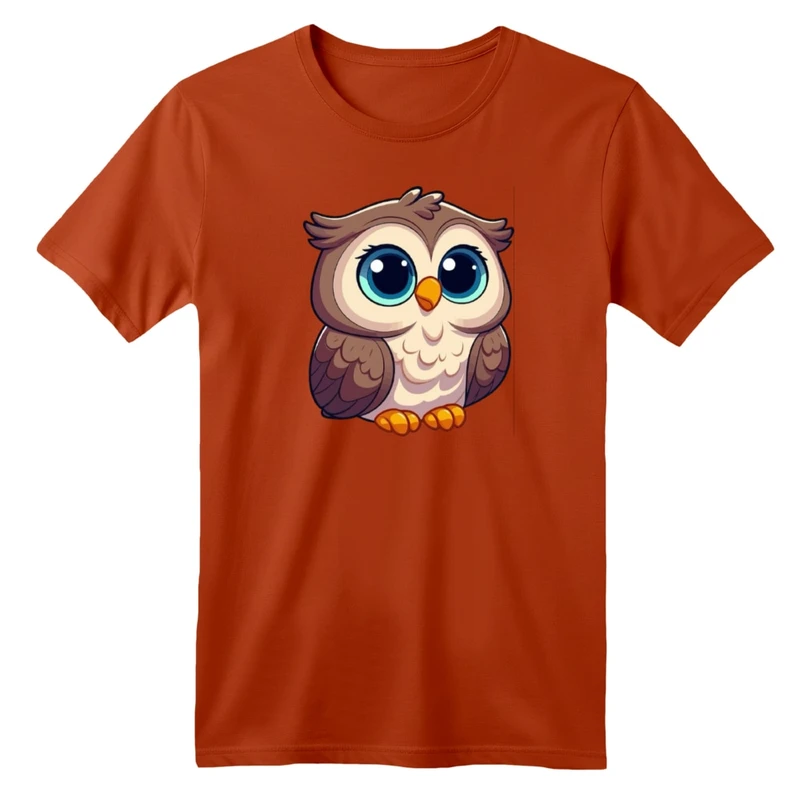 تی شرت آستین کوتاه بچگانه مدل جغد کد 01  