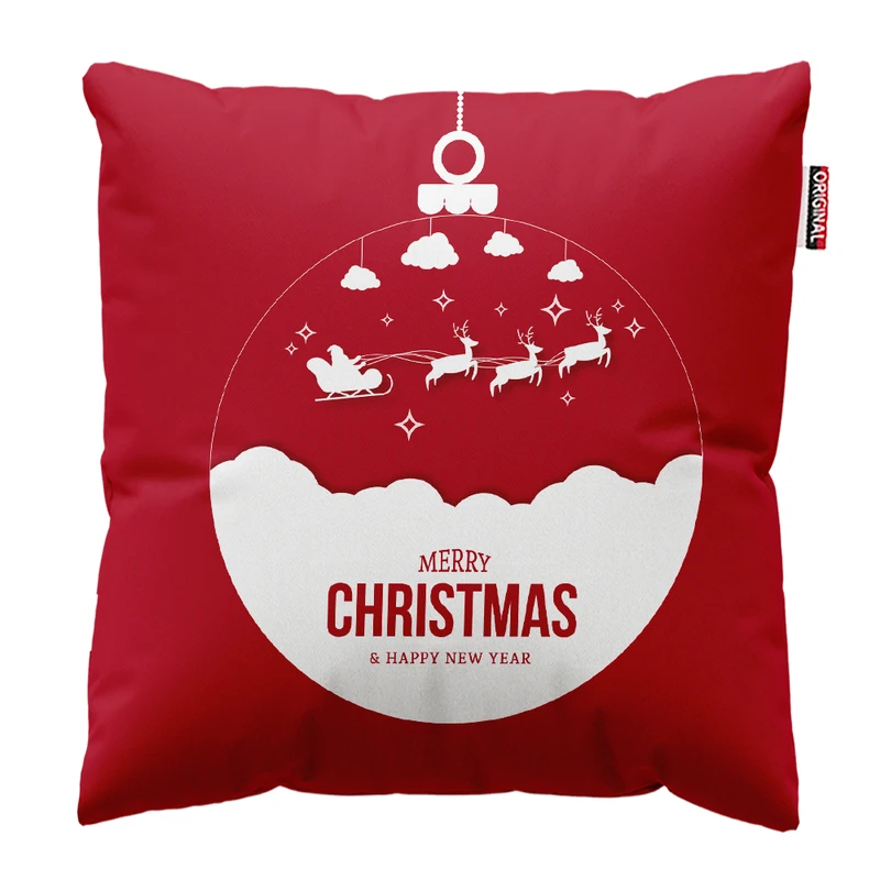 کوسن پاد آفرین مدل کریسمس مبارک کد PK302776 سایز 30*30 سانتی متر