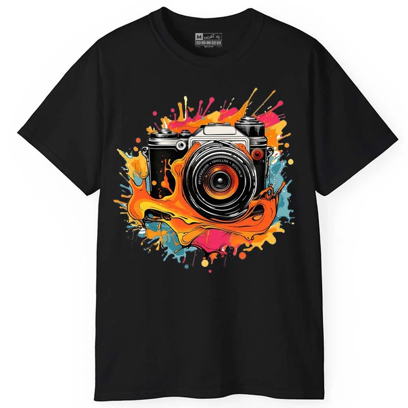 تی‌شرت آستین کوتاه مردانه پاد آفرین مدل عکاس کد 1576