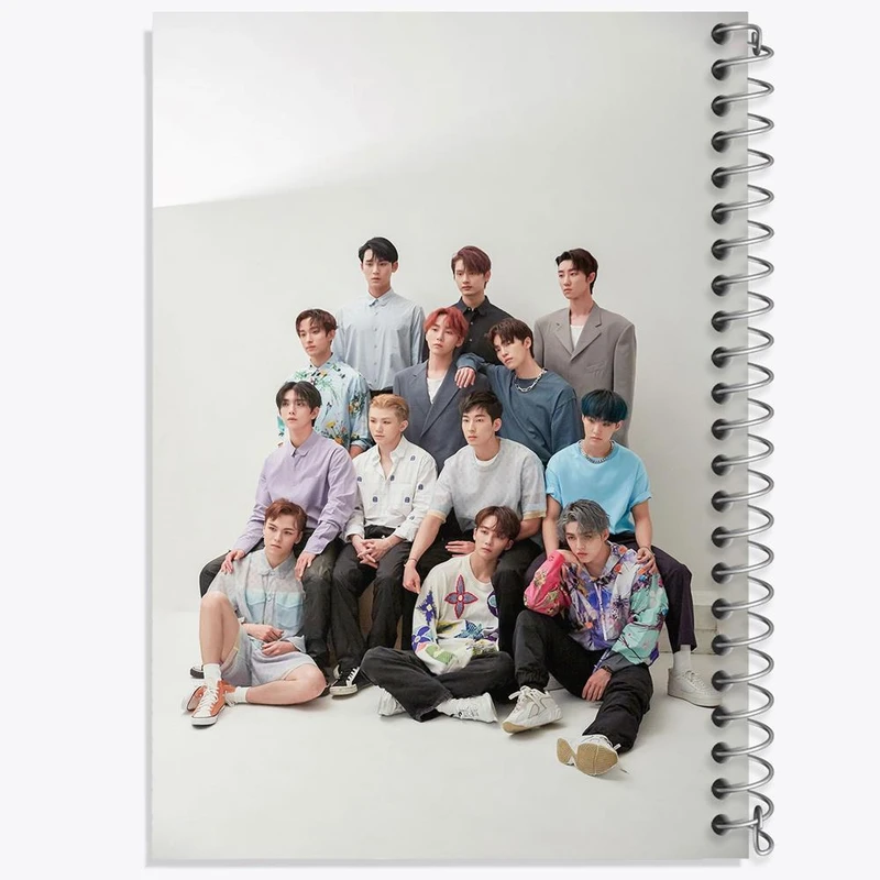 دفتر لیست خرید 50 برگ خندالو طرح گروه سونتین Seventeen کد 21653