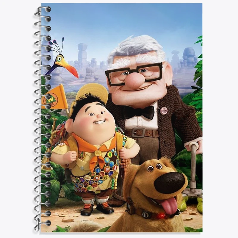 دفتر زبان 50 برگ خندالو مدل دو خط طرح آپ (Up) کد N2159