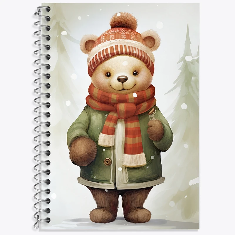 دفتر زبان 50 برگ خندالو مدل دو خط طرح آدم برفی کد F2597