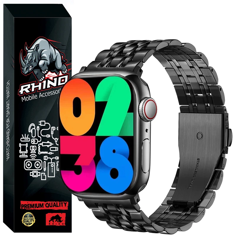 بند راینو مدل 7Bead مناسب برای ساعت هوشمند اسمارت W45 Max / W26 Pro Max