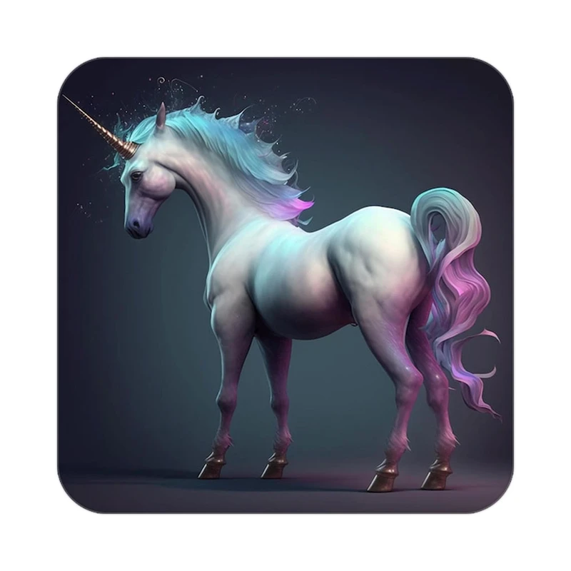 زیر لیوانی کاکتی طرح اسب تک شاخ و یونیکورن مدل mp30129