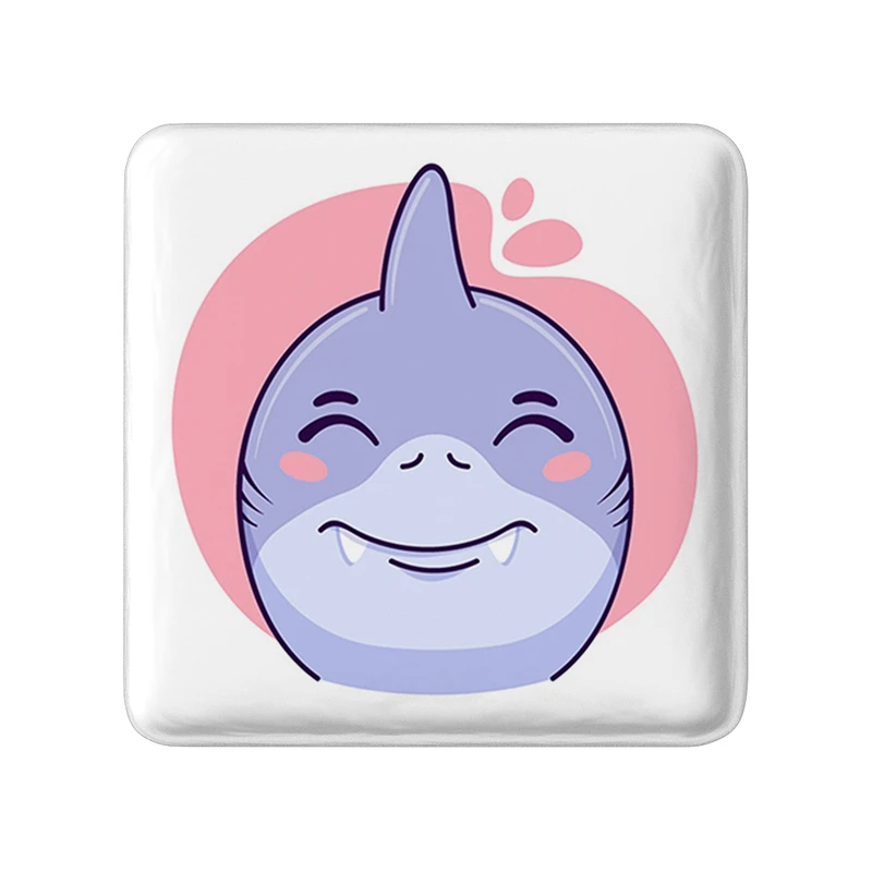 پیکسل خندالو طرح کوسه حیوانات بامزه مدل مربعی کد 37155