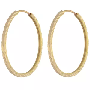 گوشواره طلا 18 عیار زنانه طلای مستجابی مدل حلقه ای تراش کد 10