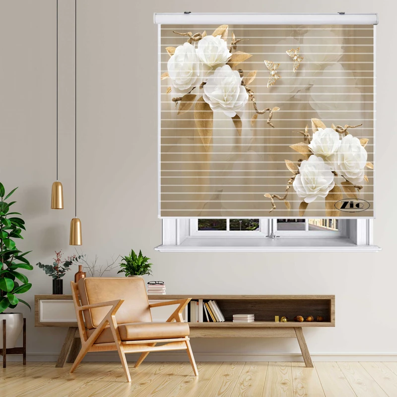 پرده زبرا زیو مدل 3D1055 سایز 150x150 سانتی متر