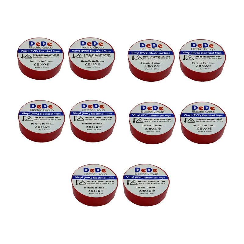 چسب برق ده ده الکتریک گروپ مدل REDD19 بسته 10 عددی