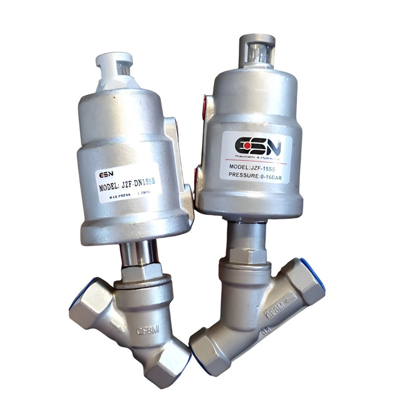 شیر انگل ولو یا شیر زاویه تمام استیل ای اس ان مدل JZF-DN15 SS 1/2 inch