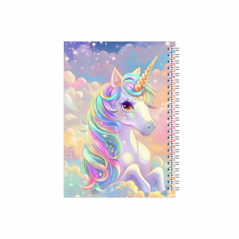 دفتر مشق 50 برگ مدل تکشاخ یونیکورن کد 5