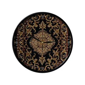 ساعت دیواری مدوپد طرح قالیچه قم لچک و ترنج مدل C-Ghom157