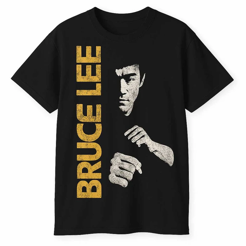 تی‌شرت آستین کوتاه مردانه پاد آفرین مدل بروسلی کد 1555