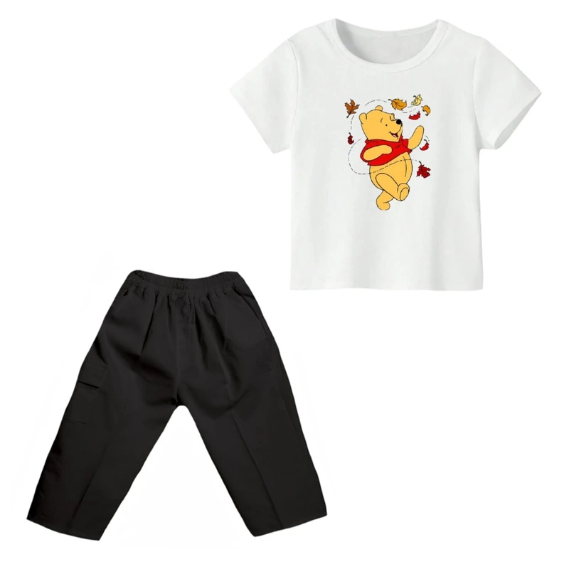 ست تی شرت و شلوارک پسرانه مدل پو کد ۲۵