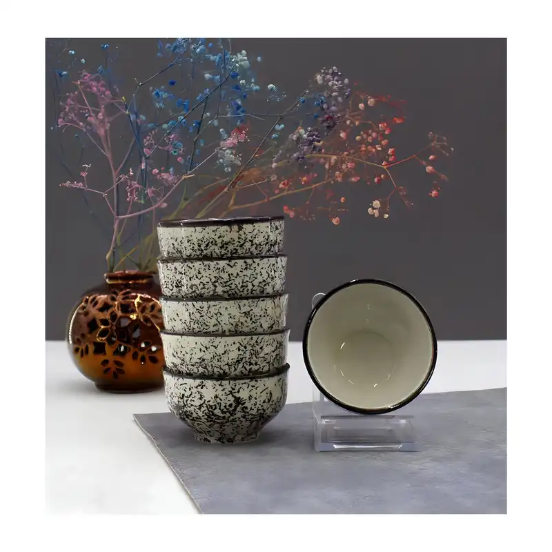 کاسه سرامیکی مدل مرمری بسته 6 عددی