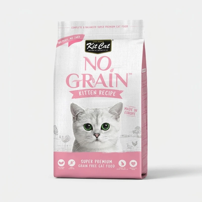 غذای خشک بچه گربه کیت کت مدل No Grain Kitten Recipe طعم مرغ وزن 1 کیلوگرم