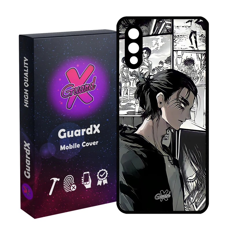 کاور گارد ایکس طرح Eren Yeager Anime مدل Glass10442 مناسب برای گوشی موبایل سامسونگ Galaxy A02 / M02