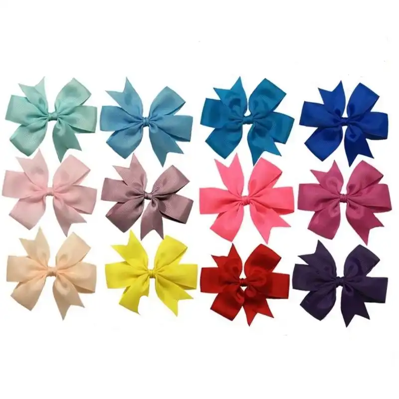 گیره مو دخترانه مدل پاپیونی بسته 12 عددی