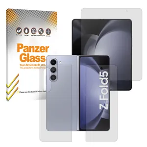 Panzer Glass Resistant model Matte screen protector suitable for Samsung Galaxy Z Fold 5 mobile phone along with back protector