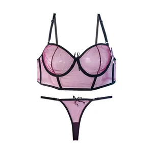 ست شورت و سوتین زنانه وایت لیدی مدل شیشه ای پایه بلند  کد 99080